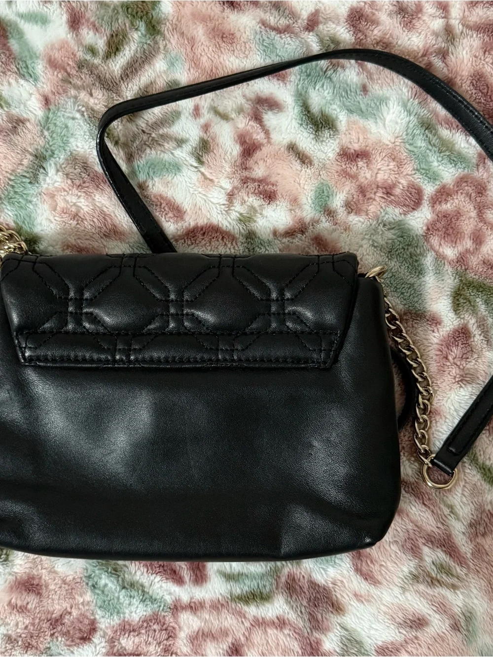 kate spade Black Quilted Leather Crossbody Bag with Gold-Tone Hardware